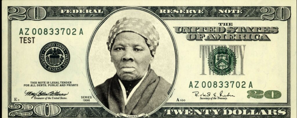 Harrient Tubman on the 20