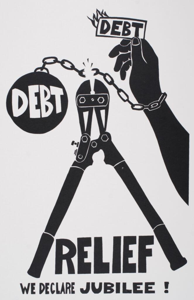 Debt Relief Poster Flag